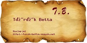 Török Betta névjegykártya
